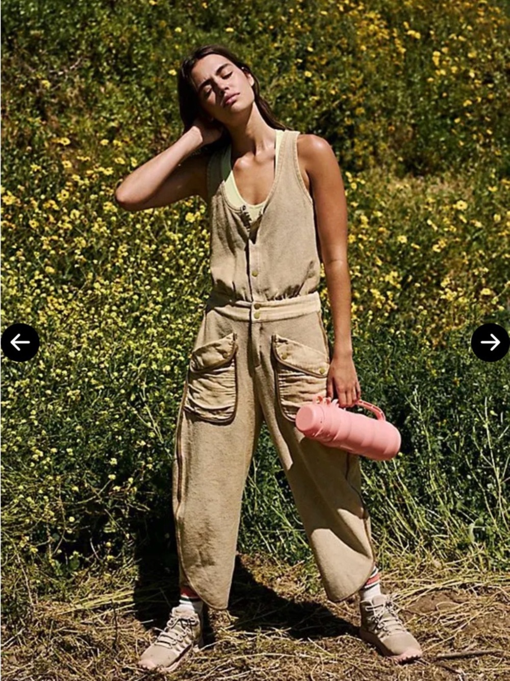 Free People Timko Barrel Onesie - Matcha NWOT
Reg $148